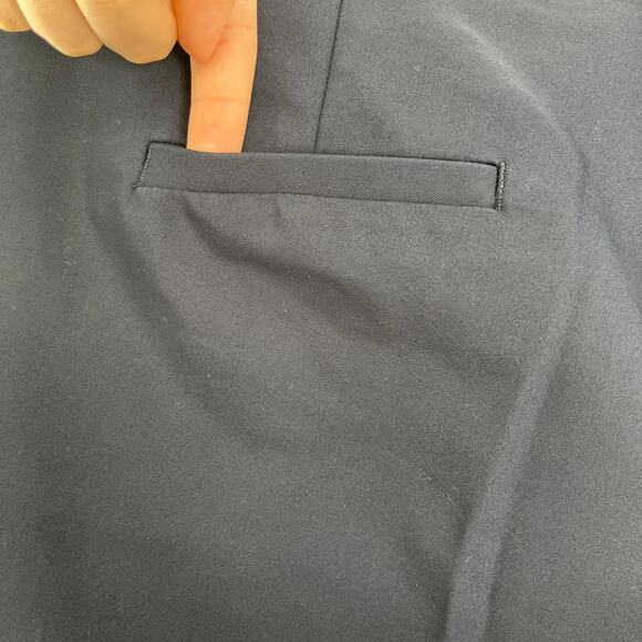 Larry Levine Navy Blue Cotton Blend Zip Pockets Cropped Ankle Pants 8P - Picture 5 of 14